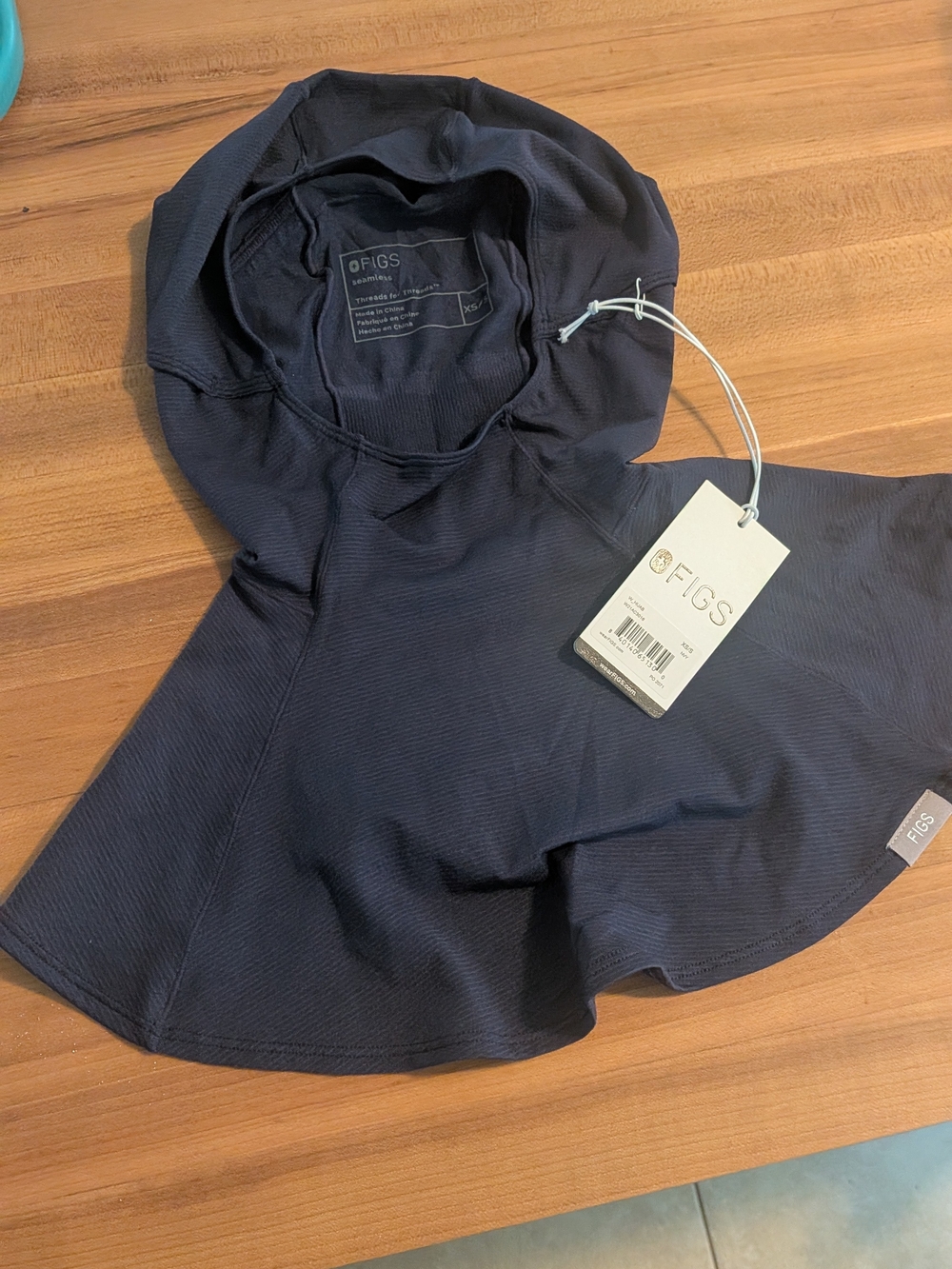 NWT FIGS Seamless Women's Hijab Navy Blue Size XS/S